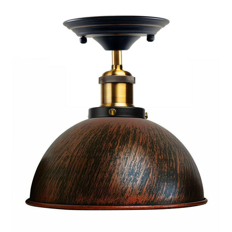 Kuster Semi Flush Mount, Rustic Red