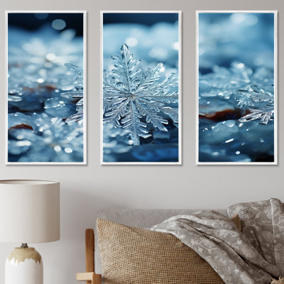 «Sunrise Snowflake Tranquility V - Winter Landscape», art mural