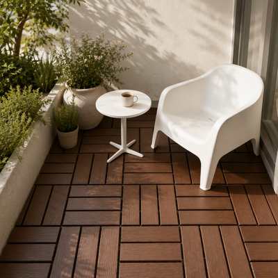 68-Pack Interlocking Deck Tiles, 11.42 inch x 11.42 inch, 61.60 Sq.Ft, Durable, Waterproof, Eco-Friendly, Non-Toxic, All-Weather Use