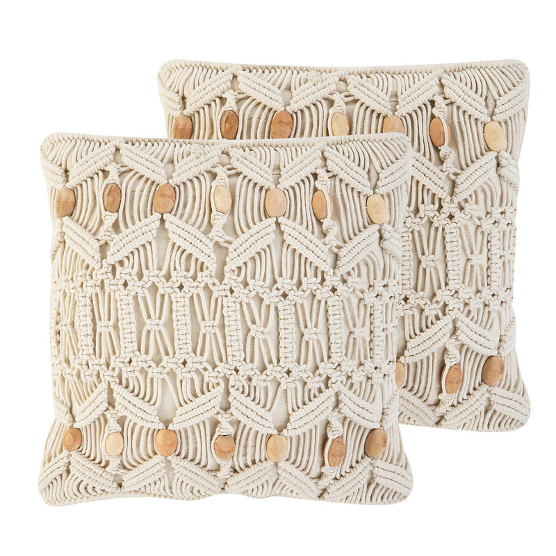 Sakura Geometric Square Cushion