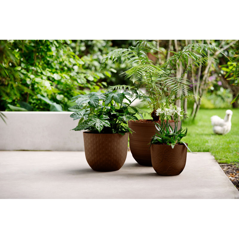 Plant Pot, 24.3 x 29.5 x 29.5, Rusty Brown