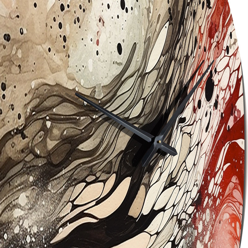 Horloge murale rouge et noire, Moyenne