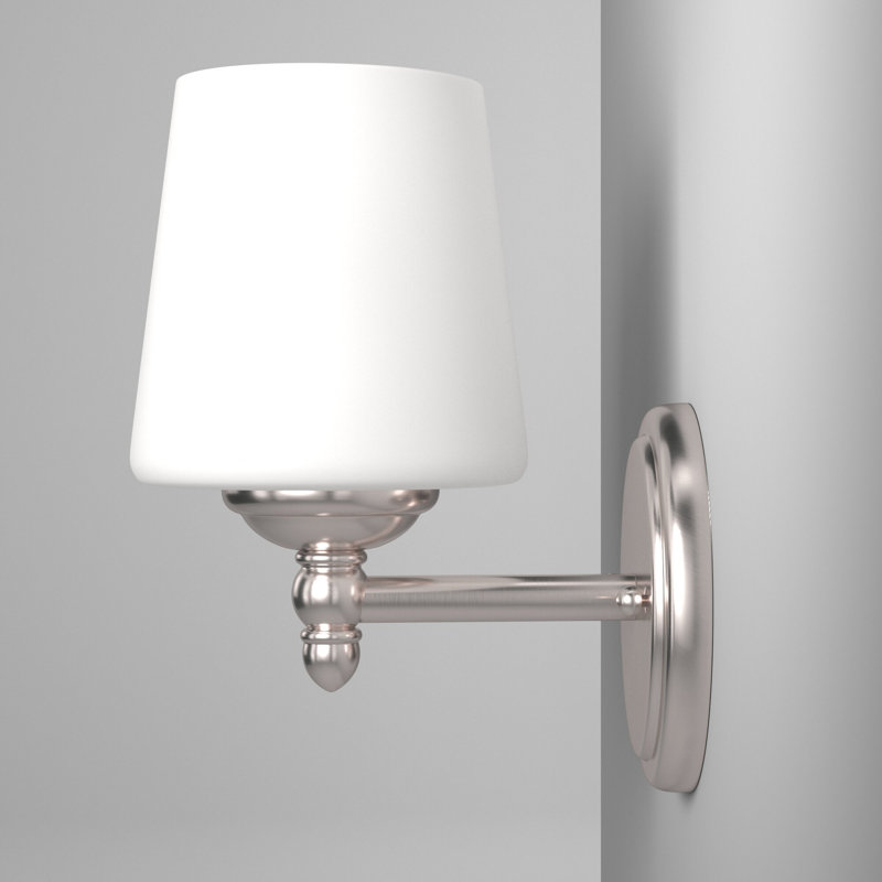 Aghaboy Steel Armed Sconce, Brushed Nickel