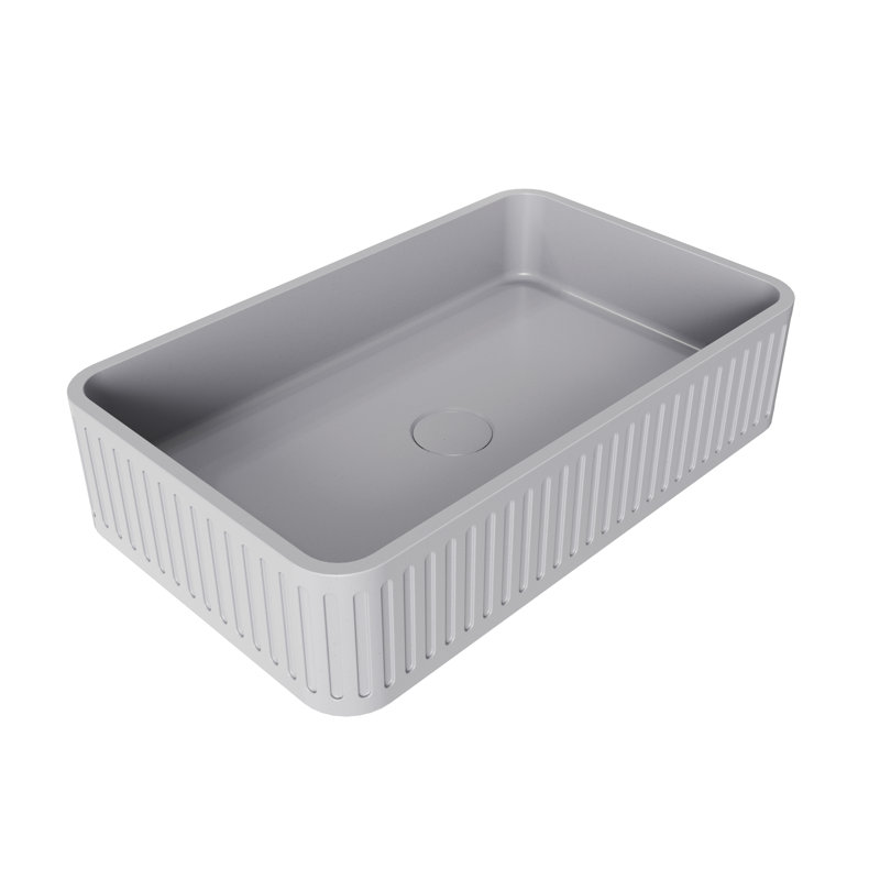 Évier vasque rectangulaire en béton 20 po x l 12,8 po x H 4,72 po