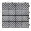 Carreaux de terrasse 12 po x 12 po à emboîtement gris en plastique imperméable et anti-dérapant-113414255