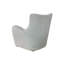 Swivel Accent Chair In Zinc Coloured Fabric