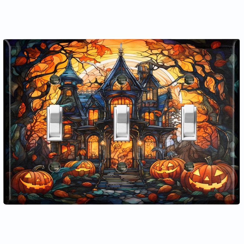 Figurine murale d'Halloween festive 3 lumières d'Halloween