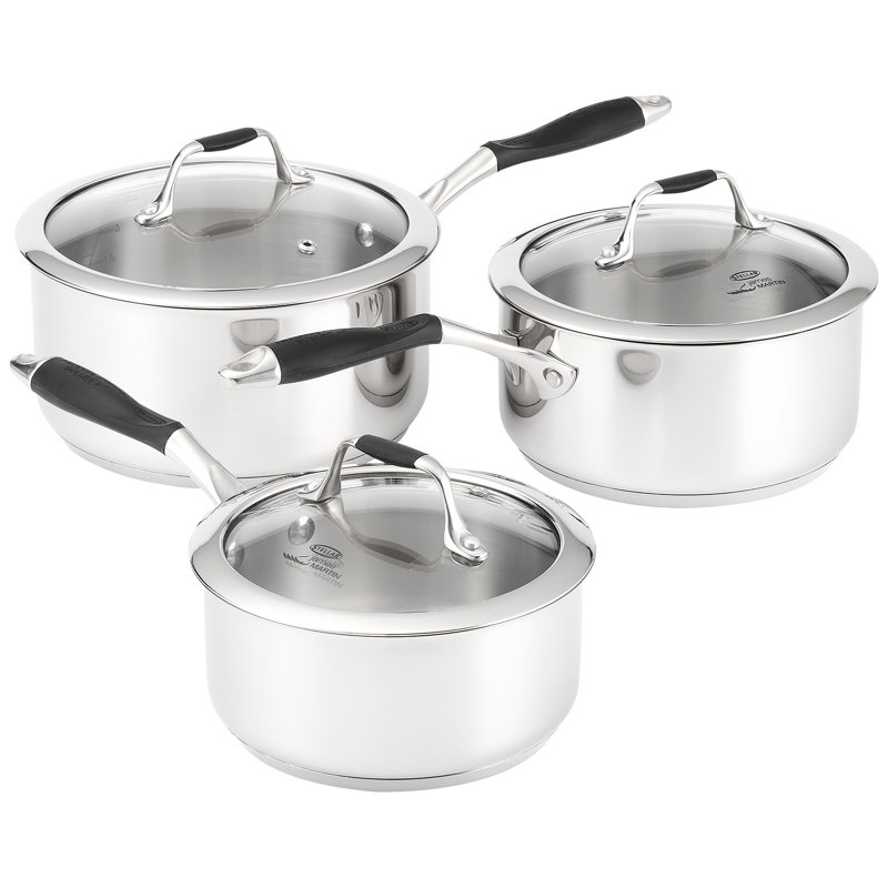 Stellar, James Martin - 3 Piece Saucepan Set with Lids