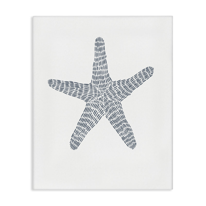 Étoile de mer sur toile blanche par Jetty Home, LLC, H 40 po x l 30 po