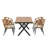 Contemporary Outdoor Set With PE Rattan Chairs And Plastic Wood Table,Suitable For Gardens And Lawns-818620687