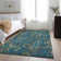 Premium Machine Washable Cerrito AMF533 Navy Rug