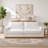 91.73"Linen Upholstered Square Arm Loveseat Sofa