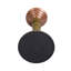 Porte-bougie pilier traditionnel en bois et fer de couleur bronze fait à la main 8,26 x 3,5 x 3,5 pouces 011AB2020