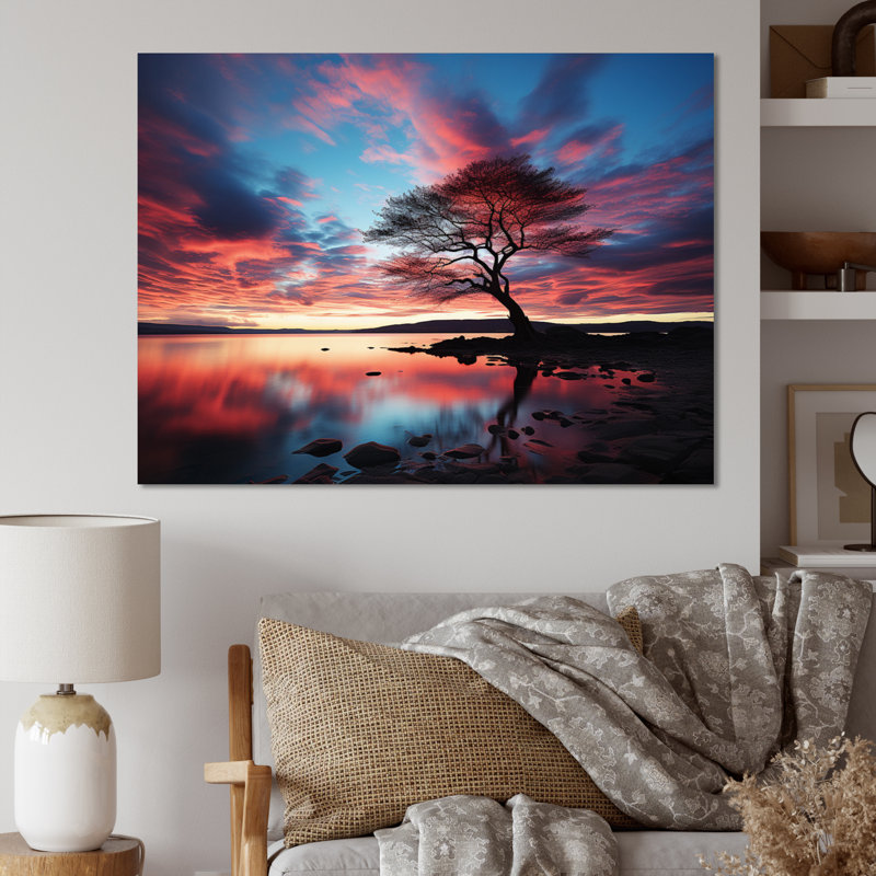 Symphonie bleue et bleue sur toile, H 12 po x l 20 po x P 1 po, Toile tendue