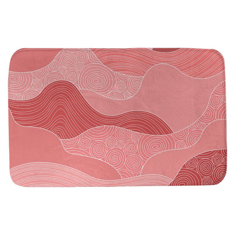 Tapis pour salle de bain Mcguigan, l 17 po x L 24 po, Rouge