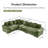 Felder L-Shaped Corduroy Sectional Sofa with Throw Pillows & Deep Seating-114887975