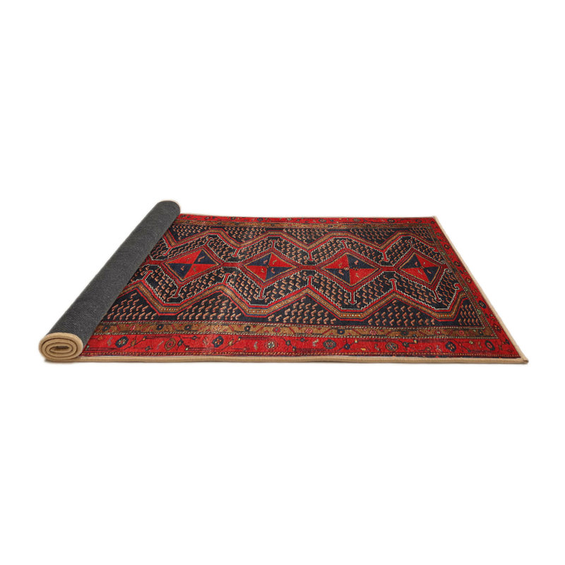 Tapis traditionnel rouge / brun, Rectangle 7 pi x 9 pi