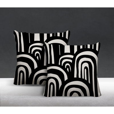  Coussin décoratif intérieur / extérieur abstrait carré