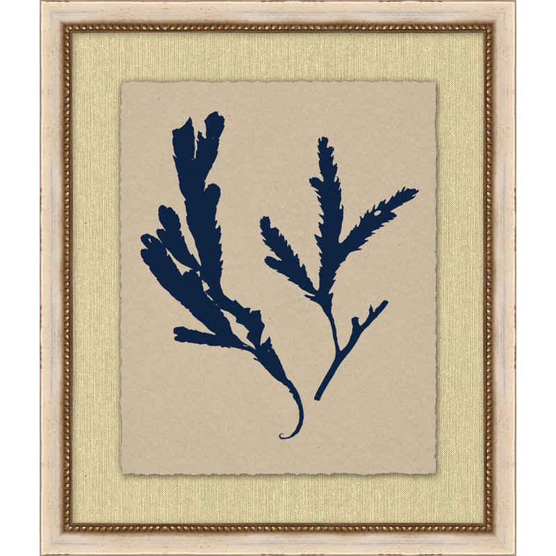 Petit fan de mer bleu marine 1 - Peinture encadrée