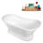 60" Streamline Soaking Acrylic Freestanding Bathtub, Bamboo Tray, Drain-103682600