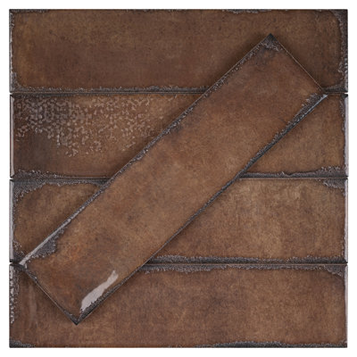 Iris Aguamarina 2.9 in. X 11.8 in. Polished Ceramic Subway Wall Tile