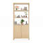 Vitrine en chêne à 2 portes et 6 tablettes-1500462058