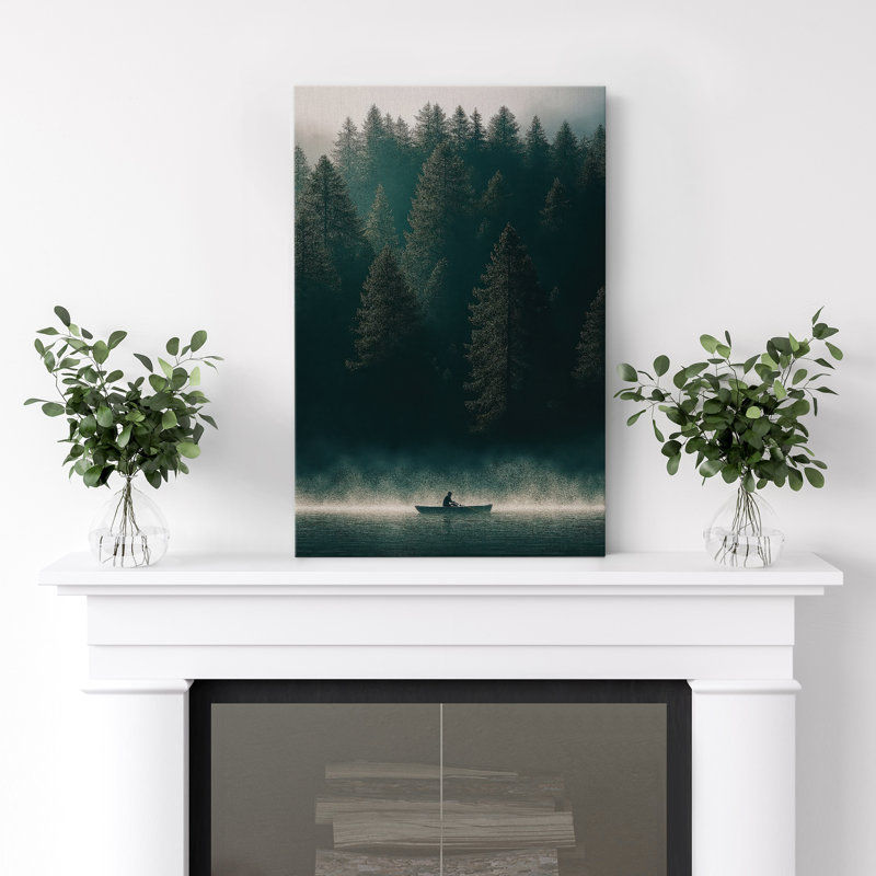 Reproduction d'art sur toile, impression de forêt pour la décoration de salon, H 24 po x l 16 po, Sans cadre, Wrapped Canvas