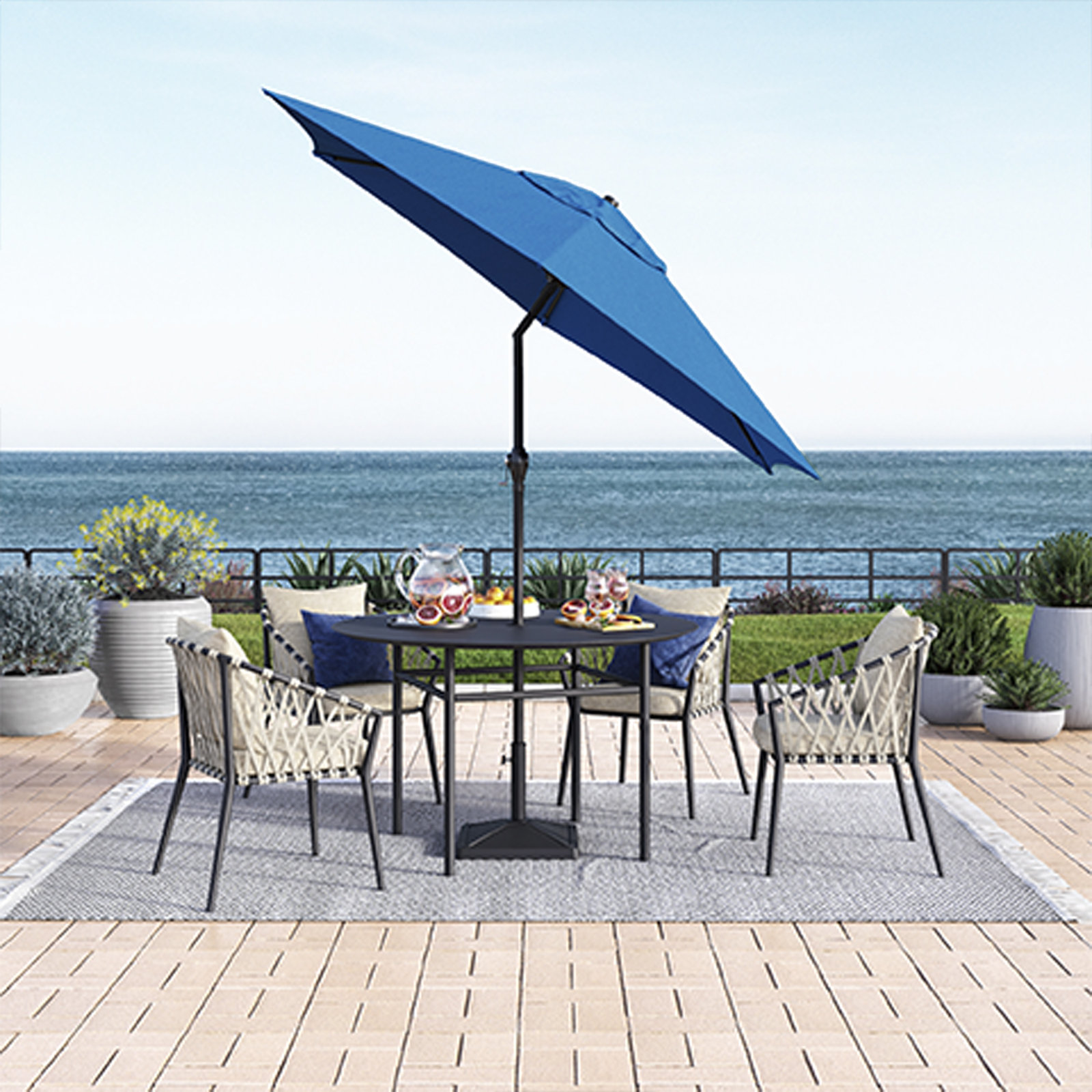 Toscana 9' Umbrella, Pacific Blue