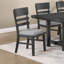 Ensemble de coussins rembourrés de 2 chaises d'appoint rembourrées noir anthracite de style contemporain