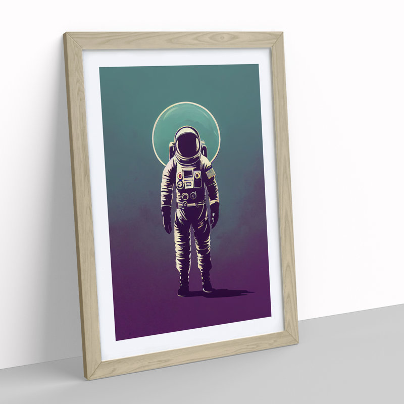 Astronaut Of The Future - Single Picture Frame Painting, 46cm H x 34cm W x 2cm D, Oak Framed