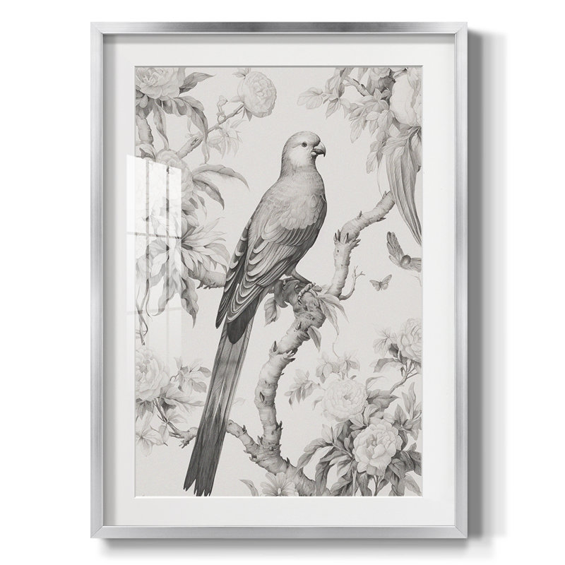 Imprimé animalier rétro - impression encadrée, Argent