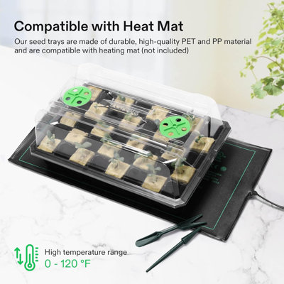 6-Pack 240-Cell Seed Starter Tray for Planting Seeds