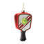 Ornement en verre raquette de pickleball