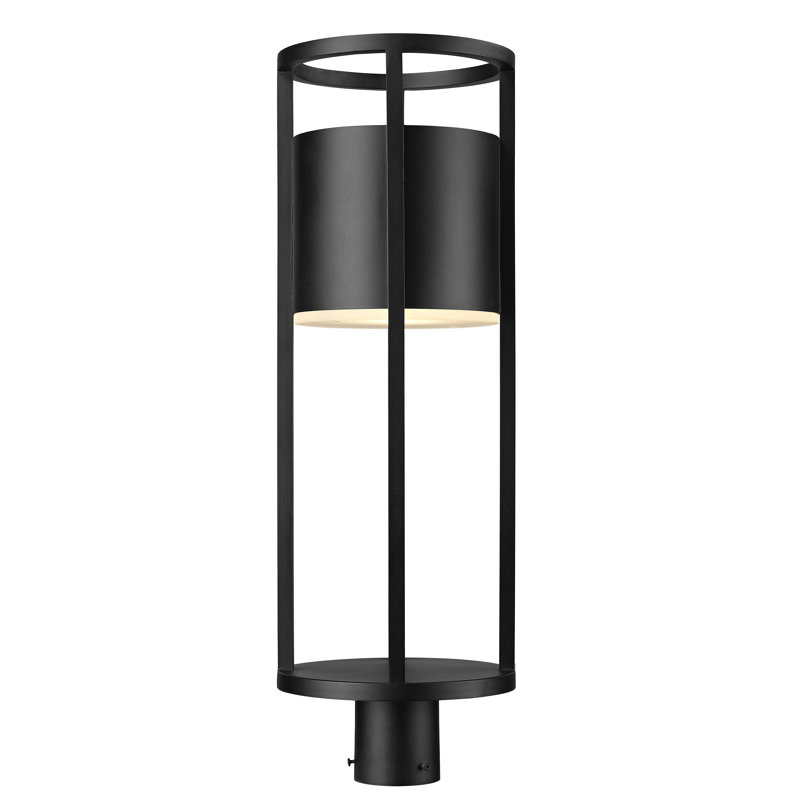 Tête de lanterne noire à DEL intégrée 1 lumière H 27,75 po