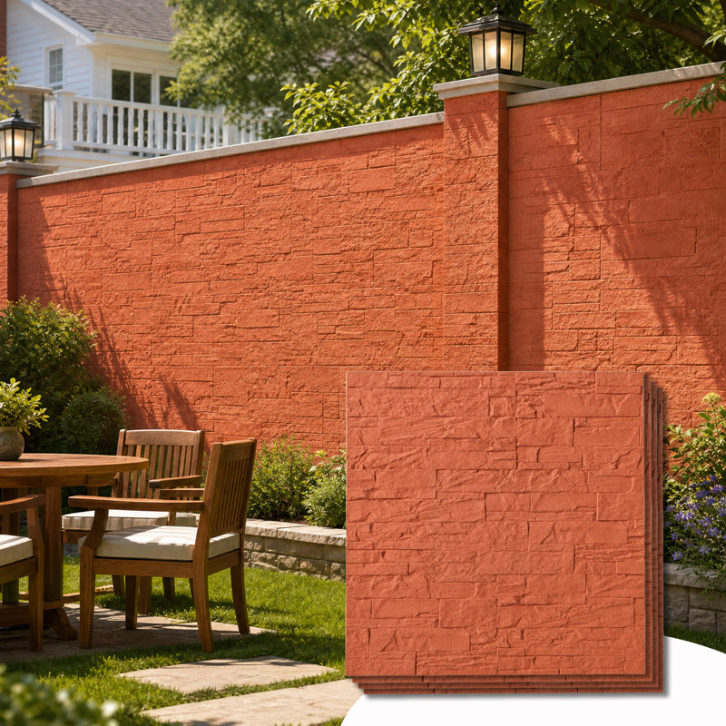 8 panneaux muraux 3D en pierre véritable 23,6 po x 23,6 po, brique flexible de qualité supérieure