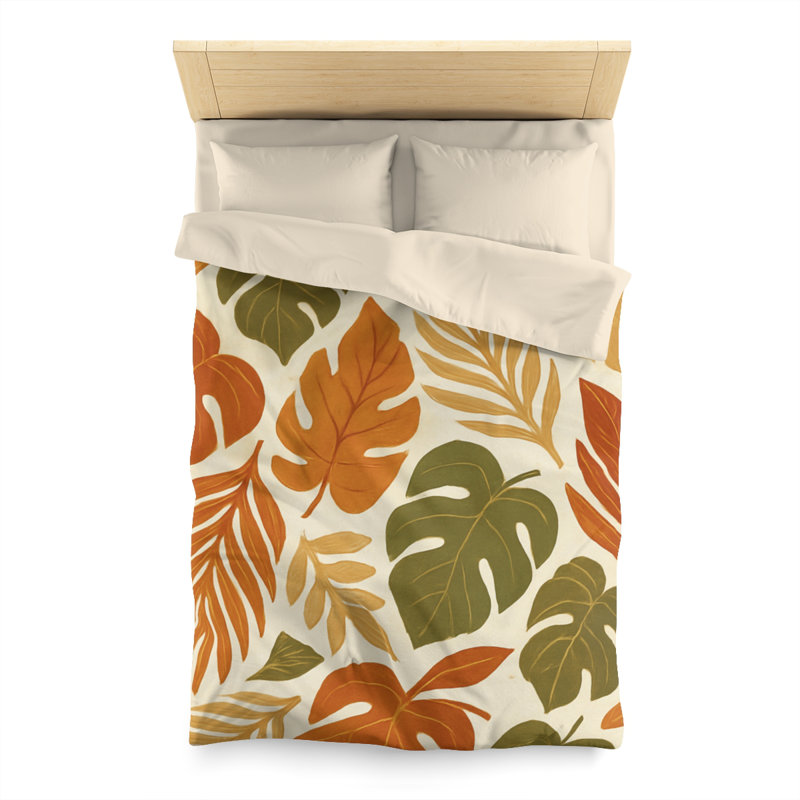 Microfiber Duvet Cover Boho Style, Design 64, Cream, Twin Duvet Cover