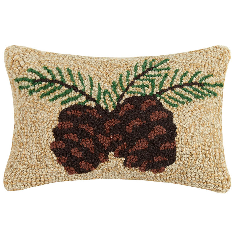 Coussin en laine Lodge and Tree