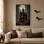 " Gothic Haunted House With Glowing Windows And Halloween " Painting-1348075965
