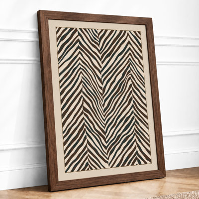 Chevron Motion Geometric - Framed Print