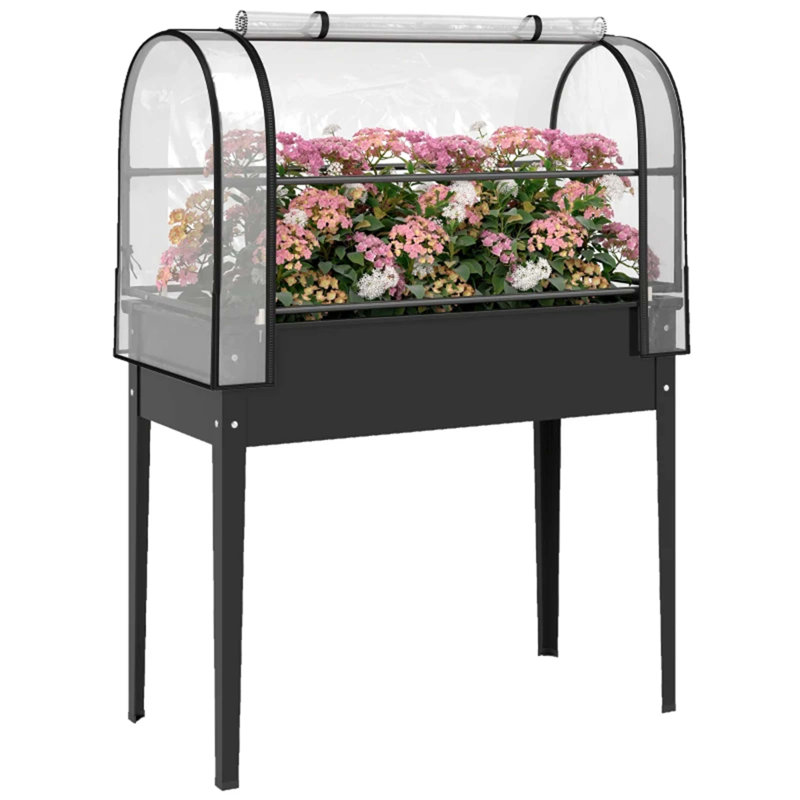Elevated Plant Boxs,Raised Garden Bed,Flower Boxs, Black