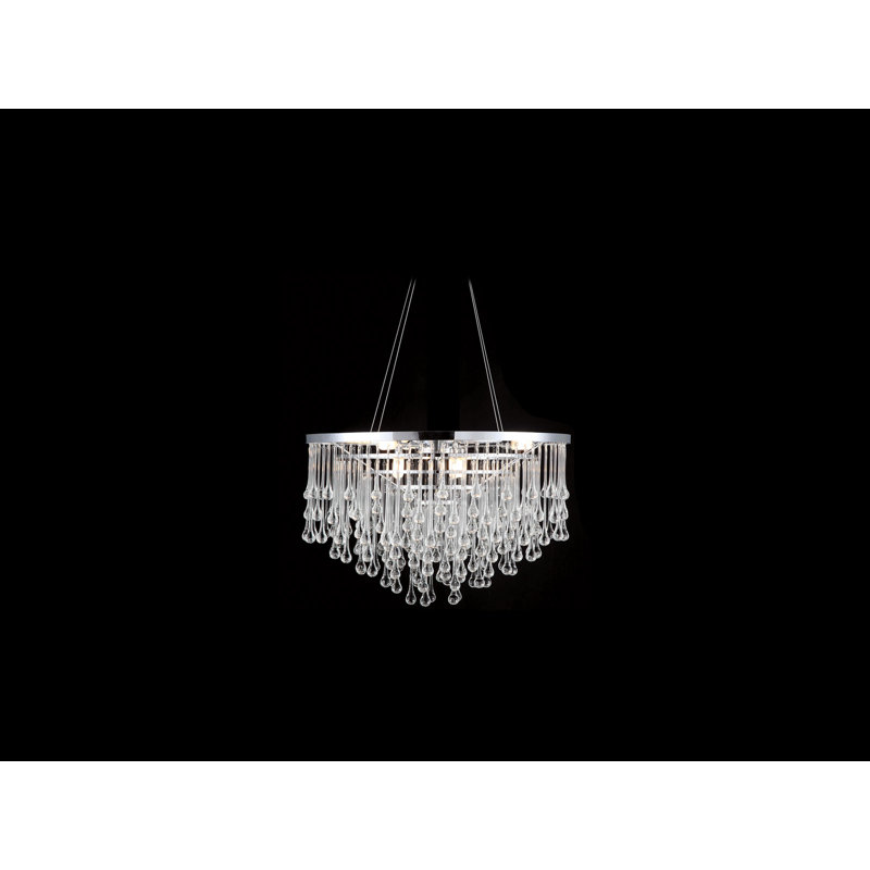 Luminaire suspendu géométrique unique/relevé Eleni, H 32 po x l 22 po x P 22 po