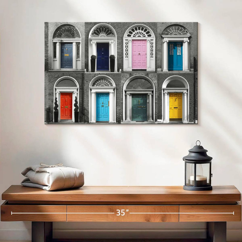 Lilian Colorful Georgian Doors, H 26 po x l 39 po