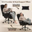 Chaise de bureau Criss Cross Leg, chaise de bureau ergonomique en molleton Teddy-130796615