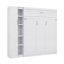Lit escamotable double pleine grandeur avec tablettes, garde-robe et éclairage DEL-885506517-885506516