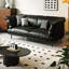 Causeuse-coussin standard en cuir véritable noir-1378698458-1378698459