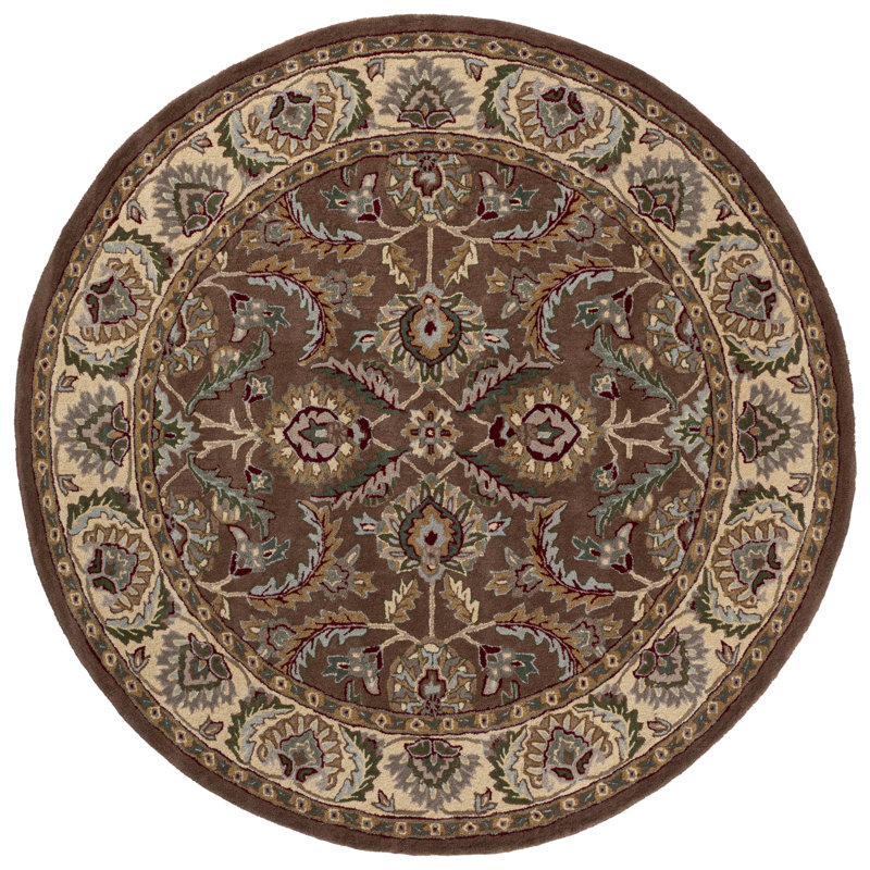 Balthrop Hand Tufted Wool Oriental Rug, Round 8'