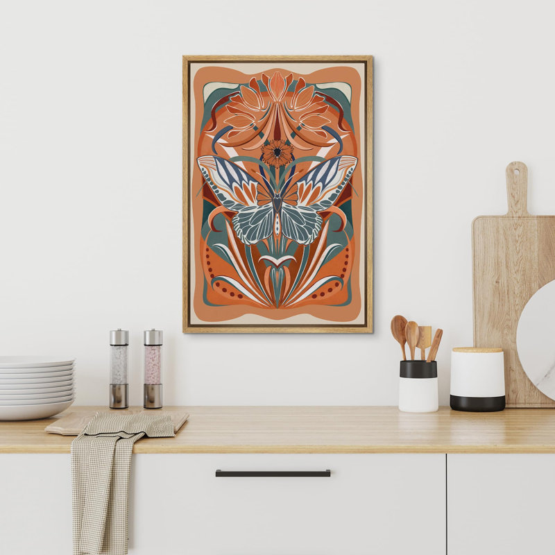 Animaux, animaux, papillons et fleurs, Cadre flottant naturel, H 36 po x l 24 po