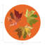 Autumn Leaves Vegan Leather Round Pebble Placemat-140084544