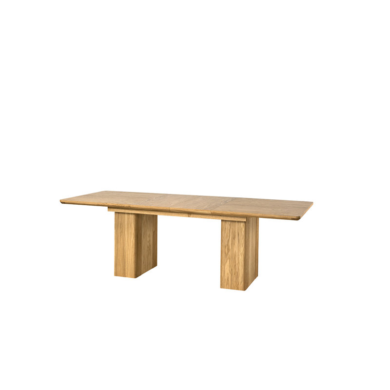 Bethzabeth Extendable Oak Solid Wood Base Dining Table