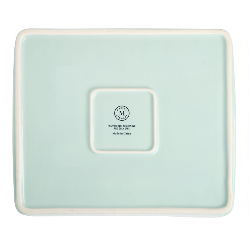 Mint Green Stoneware Square Baker 2.75 Qt.